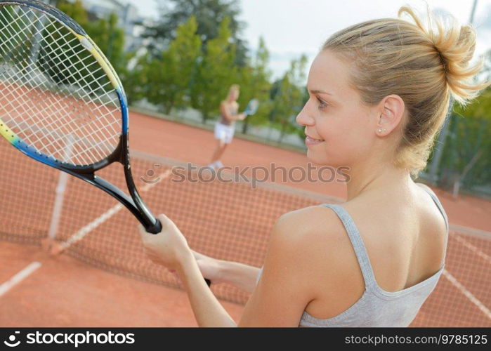 close up of first tennis session