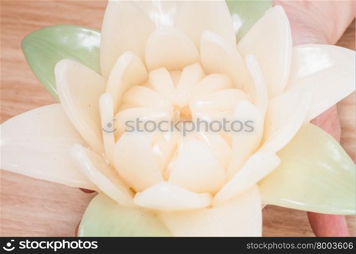 Close up of flower candle, stock photo