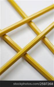 Close-up of four pencils