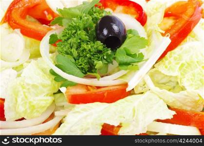 close-up of fresh salad