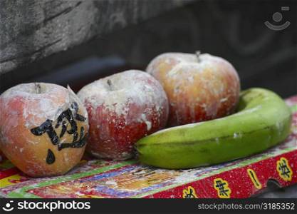 Close-up of fruits, Yungang Buddhist Caves, China