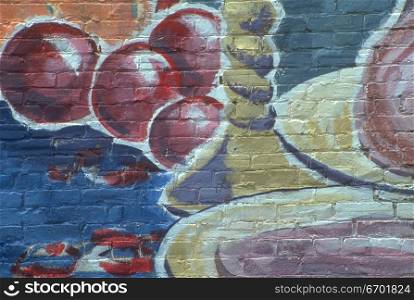 Close-up of graffiti on a wall