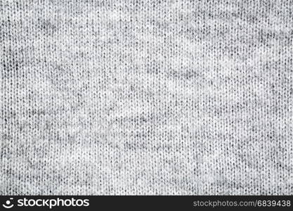 close-up of gray and white knitted fuzzy wool sweater texture