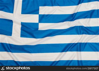 Close up of Greek Flag