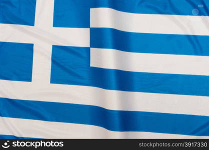 Close up of Greek Flag