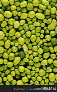 Close-up of green pebbles