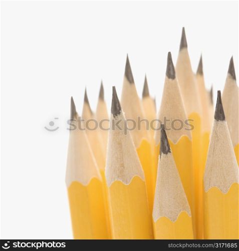 Close up of group of sharp pencils.