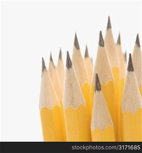 Close up of group of sharp pencils.