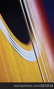Close-up of guitar and its strings