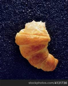 Close-up of half a croissant