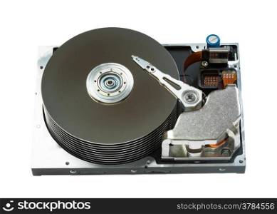 close up of hard disk