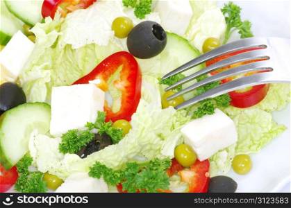 close-up of healthy fresh salad
