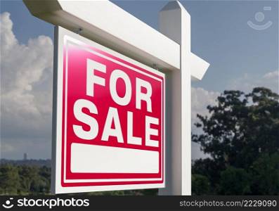 Close-up of House For Sale Real Estate Sign.