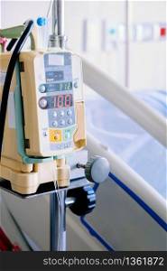 Close up of infusion pump in hospital