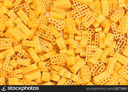 Close up of italian pasta - alphabet shaped