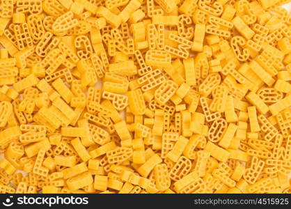 Close up of italian pasta - alphabet shaped