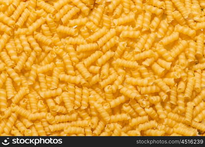 Close up of italian pasta - spiral shaped