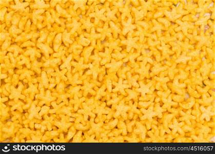 Close up of italian pasta - star shaped