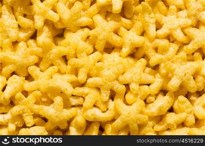 Close up of italian pasta - star shaped
