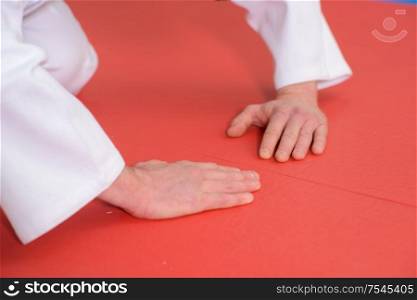 close up of karate hands