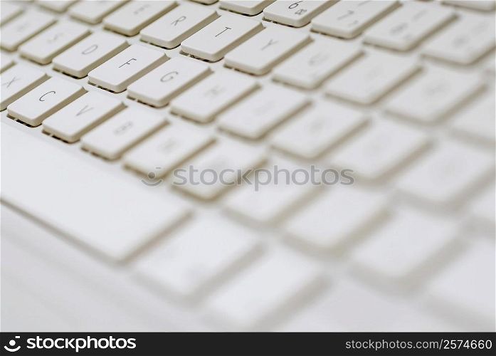 Close-up of laptop keypad