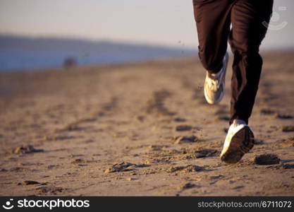 Close up of legs running