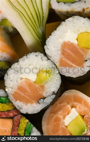 Close-up of maki sushi