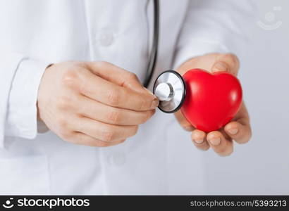 close up of man hands with heart