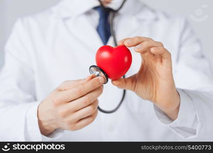 close up of man hands with heart