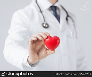 close up of man hands with heart