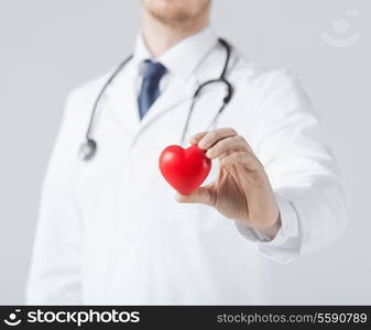 close up of man hands with heart