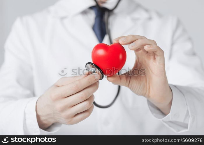 close up of man hands with heart