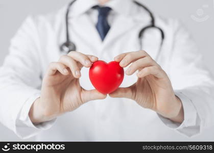 close up of man hands with heart