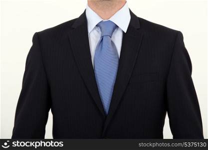 Close-up of man wearing suit