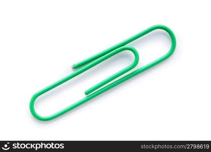 Close up of many colourful paper clips