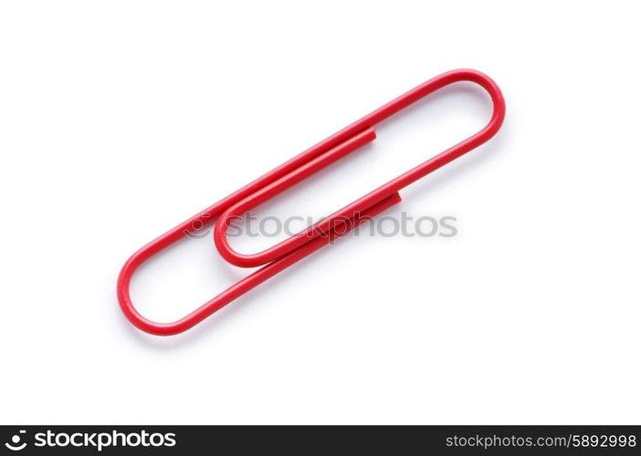 Close up of many colourful paper clips