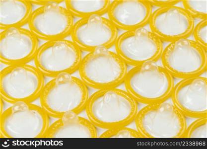close up of many condom