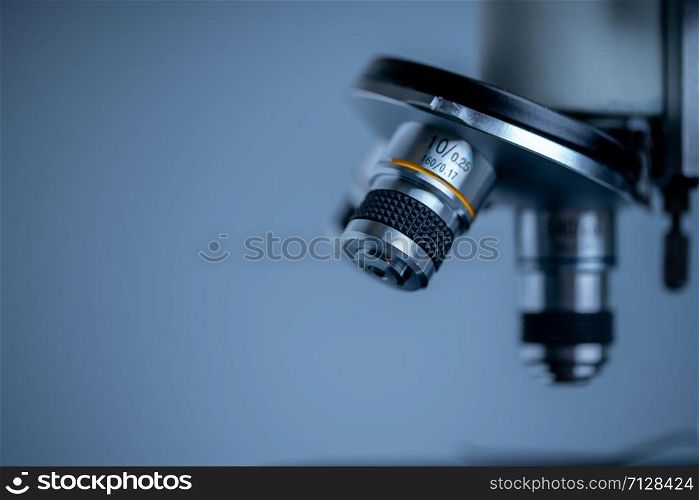 Close up of Microscope in a laboratory