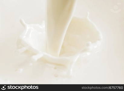 close up of milk splash