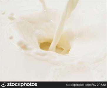 close up of milk splash