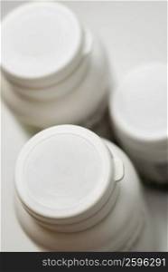 Close-up of moisturizer jars