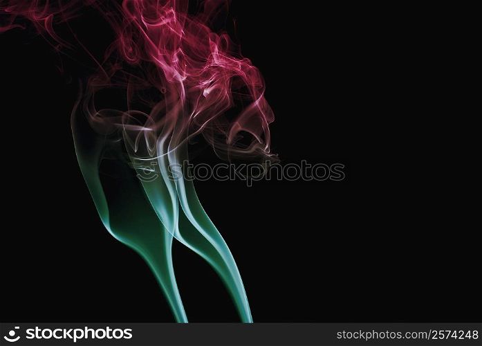 Close-up of multi-colored smoke