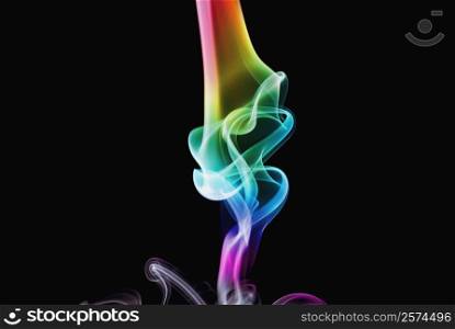 Close-up of multi-colored smoke