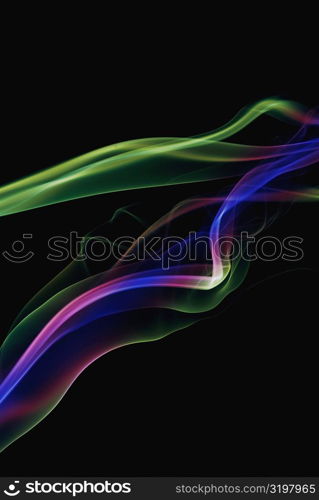 Close-up of multi-colored smoke