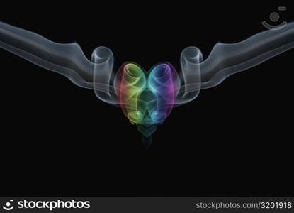 Close-up of multi-colored smoke