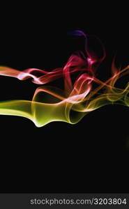 Close-up of multi-colored smoke