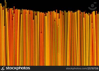 Close-up of multi-colored spaghettis