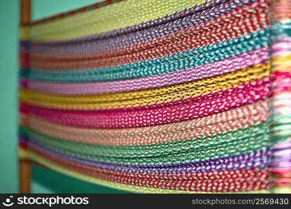 Close-up of multi-colored threads, Izamal, Yucatan, Mexico