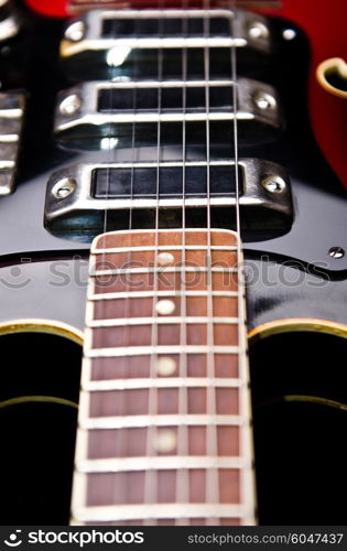 Close up of music guitar