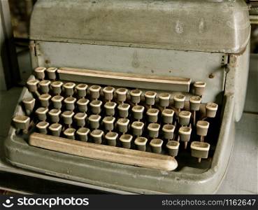 close up of old vintage typewriter